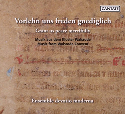 CD cover with aged manuscript background and text in German and English.