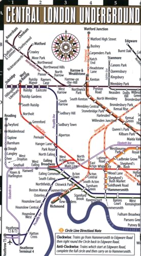 Streetwise London Underground Map - Laminated Map of the London Underground, England: City Plan (Michelin Maps)
