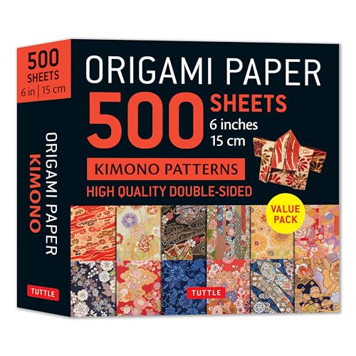 Origami Paper 500 sheets Kimono Flowers 6" (15 cm)