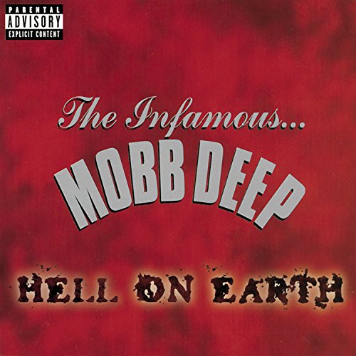 Mobb Deep “Hell On Earth” CD cover, red background with white text.