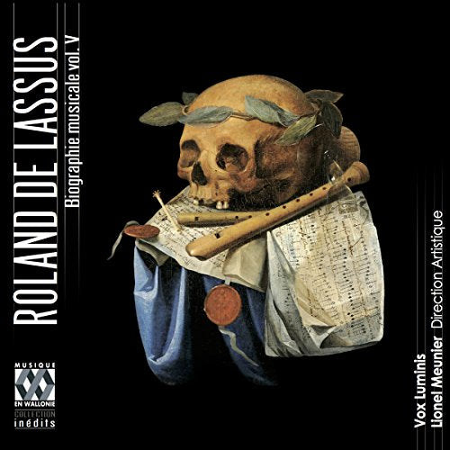 CD cover: skull with laurel wreath, musical score, and instruments.