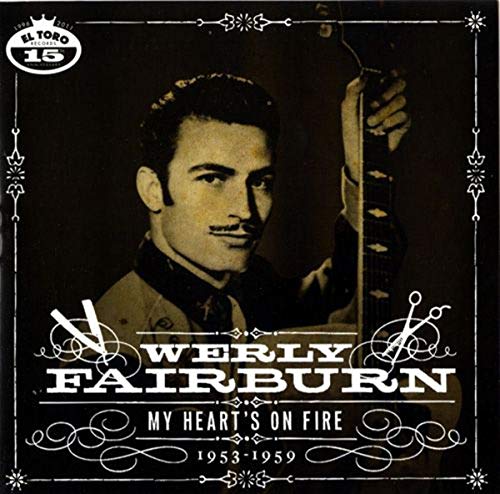 Black and white CD cover featuring Werly Fairburn with a guitar.