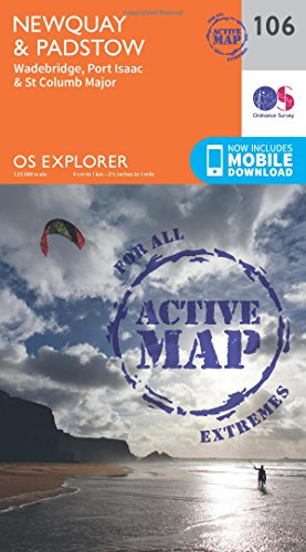 OS Explorer Map Active (106) Newquay and Padstow (OS Explorer Active Map)