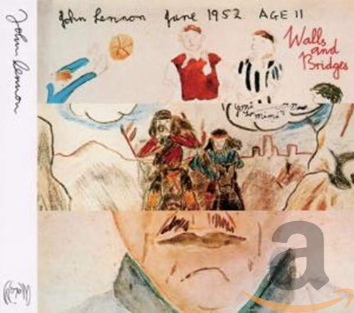 CD cover for John Lennon’s “Walls and Bridges” with childlike drawing.