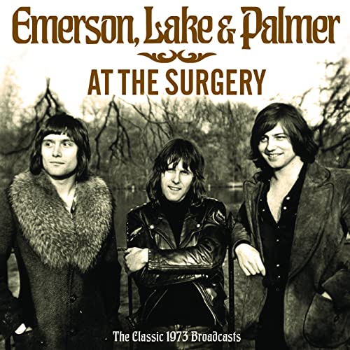 Emerson, Lake & Palmer album cover featuring three musicians in a wintry scene.