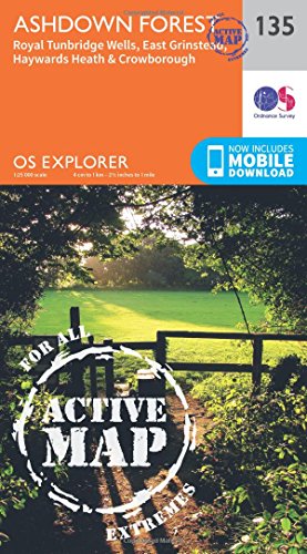 OS Explorer Map Active (135) Ashdown Forest