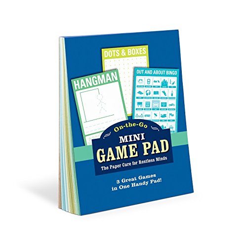 Knock Knock Mini On-The-Go Game Pad 1, Small Travel Activity Notepad, 4 x 6-inches (Mini Game Pad)