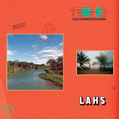 Album cover for Allah-las’ “LAHS” featuring tropical imagery and text.