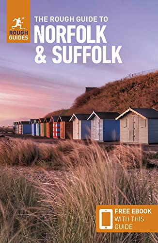 Travel guidebook with cover image of Norfolk or Suffolk landscape, possibly with water.