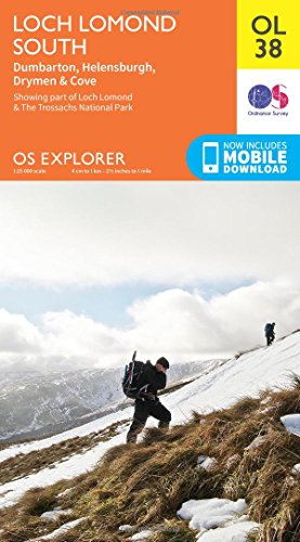 Loch Lomond South Map | Dumbarton, Helensburgh, Drymen & Cove | Ordnance Survey | OS Explorer Map OL38 | Scotland | Walks | Hiking | Maps | Adventure