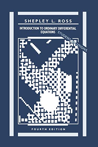 Student Solutions Manual to accompany Introduction to Ordinary Differential Equations