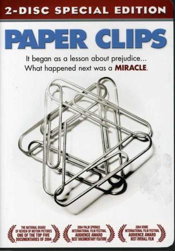Paper Clips" DVD cover featuring a chain of silver paperclips and award laurels.