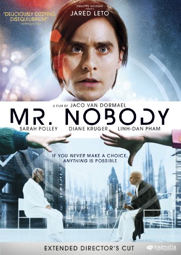 “Mr. Nobody” DVD cover featuring Jared Leto with multiple versions of himself.