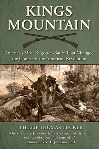 BookCove page of a book about the Battle of Kings Mountain with soldiers fighting.