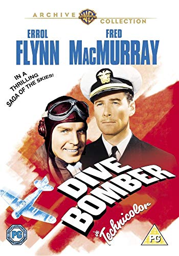 Dive Bomber" DVD cover featuring Errol Flynn and Fred MacMurray in pilot gear.