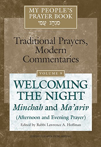 Book cover: "My People's Prayer Book Vol 9" with text in Hebrew and English.