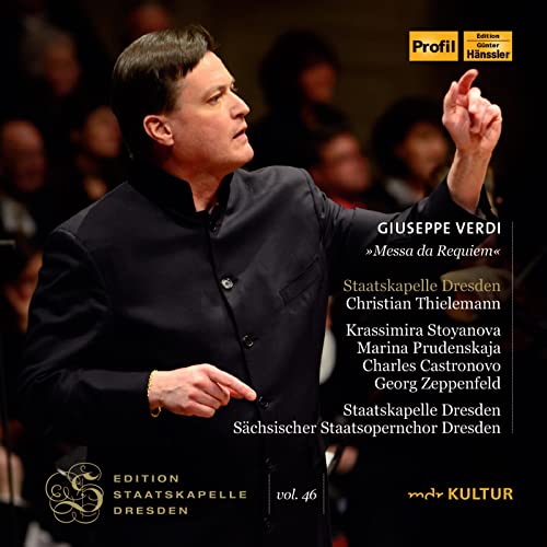 CD cover: Conductor Christian Thielemann, text “Verdi Requiem,” and orchestra details.