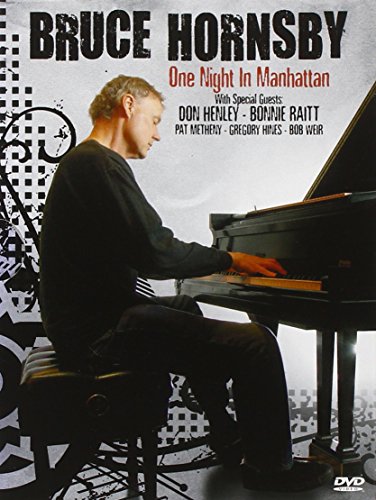 Bruce Hornsby at a piano, DVD cover for "One Night In Manhattan".