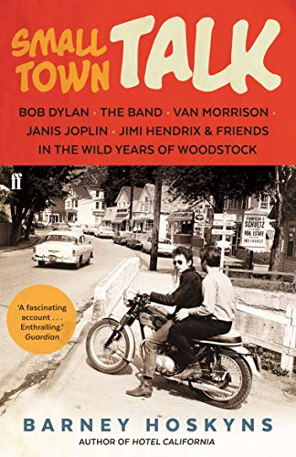 Book cover: “Small Town Talk” with a vintage motorcycle and street scene.