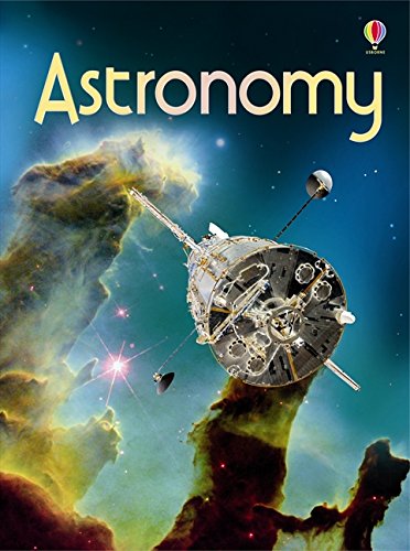 Book cover: "Astronomy" with a spaceship against a nebula background.