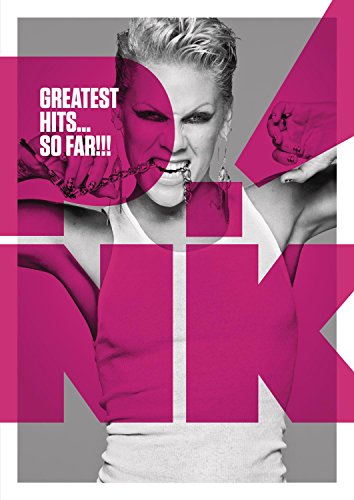 P!nk's "Greatest Hits...so Far!!!" DVD cover with pink and black design.