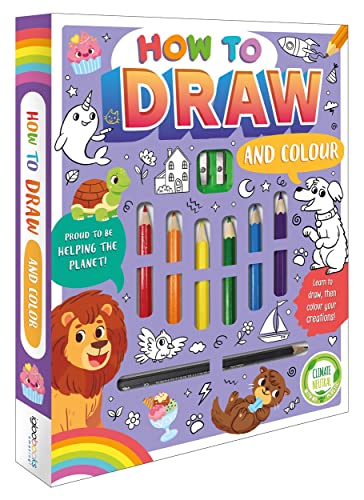 How to Draw and Colour (Book and Colouring Pens)