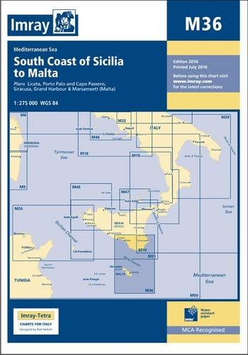 Imray Chart M36: South Coast of Sicilia to Malta (M Chart)