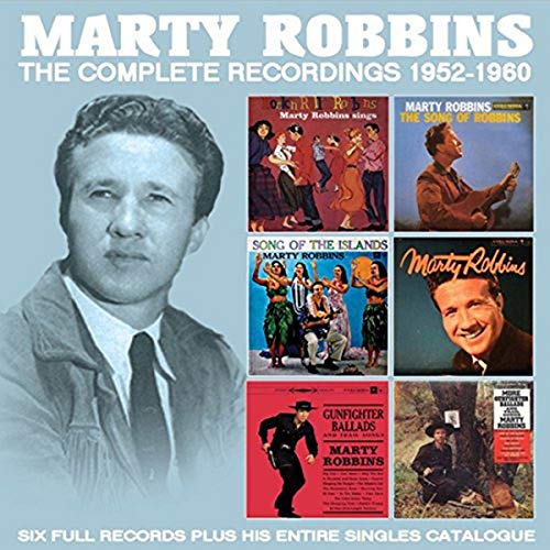Marty Robbins CD cover featuring his portrait and album art collage.
