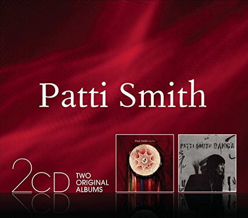 Patti Smith album cover, red background, with images of two CDs and artist.