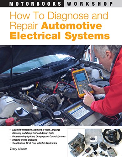 Book cover showing a mechanic using a multimeter on an open car engine.