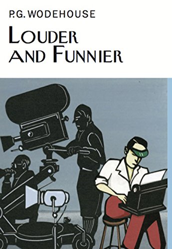 Book cover showing a film crew and a writer at a typewriter by Wodehouse.