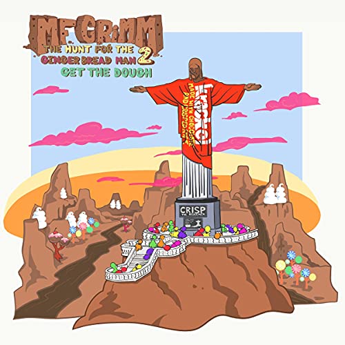 Album cover for MF Grimm’s “Hunt For The Gingerbread Man 2” featuring Christ-like figure.