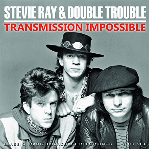 Stevie Ray Vaughan and Double Trouble album cover, black and white photo.
