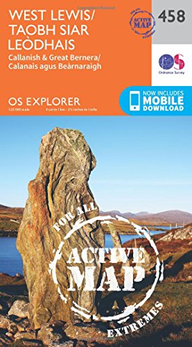 OS Explorer Map Active (458) West Lewis/Taobh Siar Leodhais (OS Explorer Active Map)
