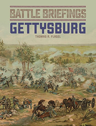 Book cover: "Battle Briefings Gettysburg" with a Civil War battle scene.