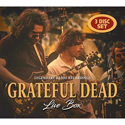 The Grateful Dead Live Box CD cover with musicians playing guitars.