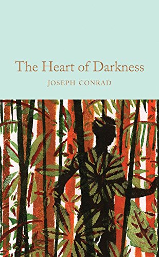 Book cover showing a silhouette in a jungle with text The Heart of Darkness.