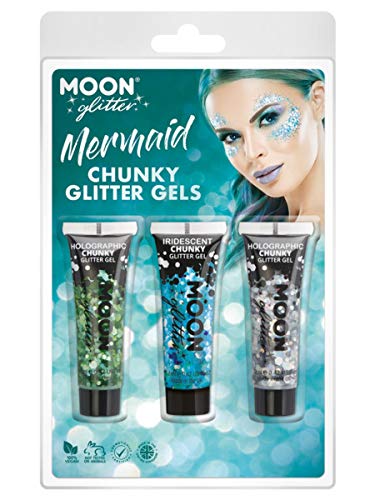 Smiffys Moon Glitter Themed Clamshells, Blue