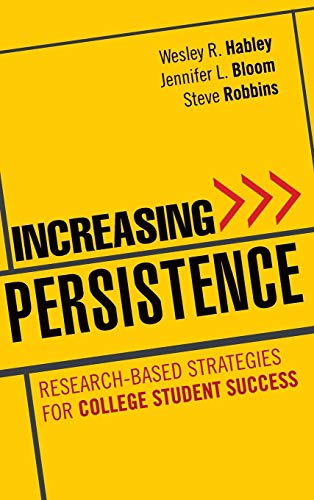 Yellow book cover with bold black and red text: "Increasing Persistence.