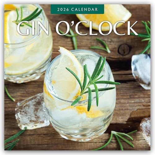 Gin O'clock 2026 Square Wall Calendar