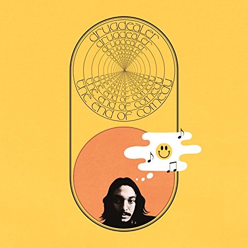 CD cover: yellow background, portrait, spiral design, and musical notes.