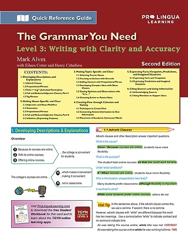Writing with Clarity and Accuracy : The Grammar You Need, Level 3