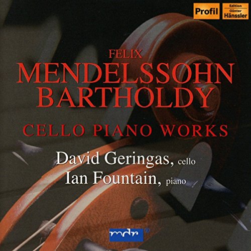 CD cover for Mendelssohn cello and piano works, featuring a cello.
