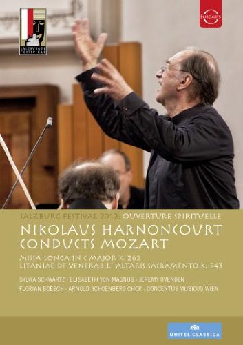 DVD cover: Nikolaus Harnoncourt conducting, Salzburg Festival 2012.