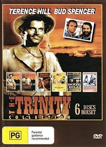 DVD cover featuring Terence Hill and Bud Spencer, “Trinity Collection” boxset.