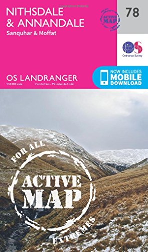 Landranger Active (78) Nithsdale & Annandale, Sanquhar & Moffat (OS Landranger Active Map)