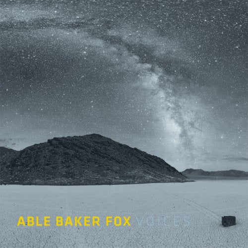 Album cover for "Voices" by Able Baker Fox, showing a starry nightscape.