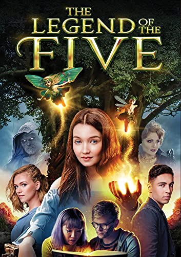 DVD cover for "Legend Of The Five" featuring children and fairies.