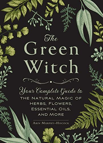 Book cover with green and earthy tones featuring floral and herbal illustrations and designs.