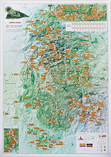 Rock Climbs Peak District Scratch Map: Collect & Scratch Map: Collect & Scratch Print